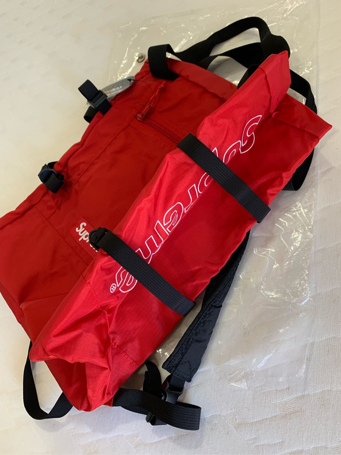 Supreme Tote Backpack 全新托特包後背包紅/黑色全新正品美國官網購入