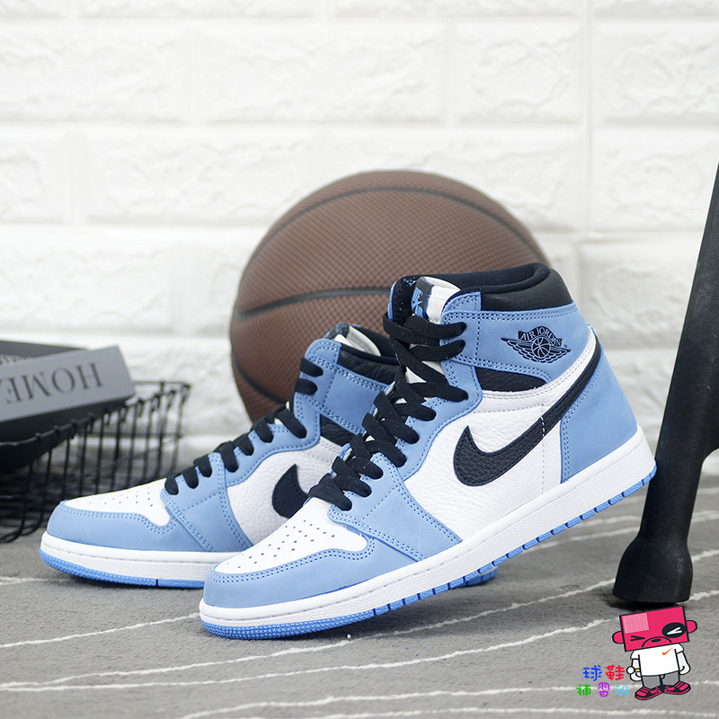 球鞋補習班NIKE AIR JORDAN 1 HIGH OG 大學藍北卡藍白復古AJ1 男555088