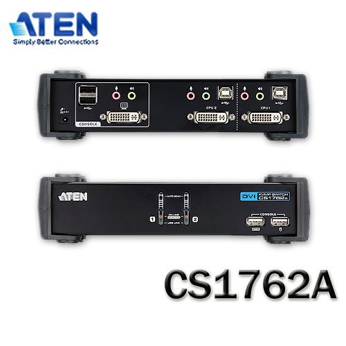 MR3C】含稅附發票ATEN 宏正CS1762A 2埠桌上型KVM切換器(DVI,USB,音效