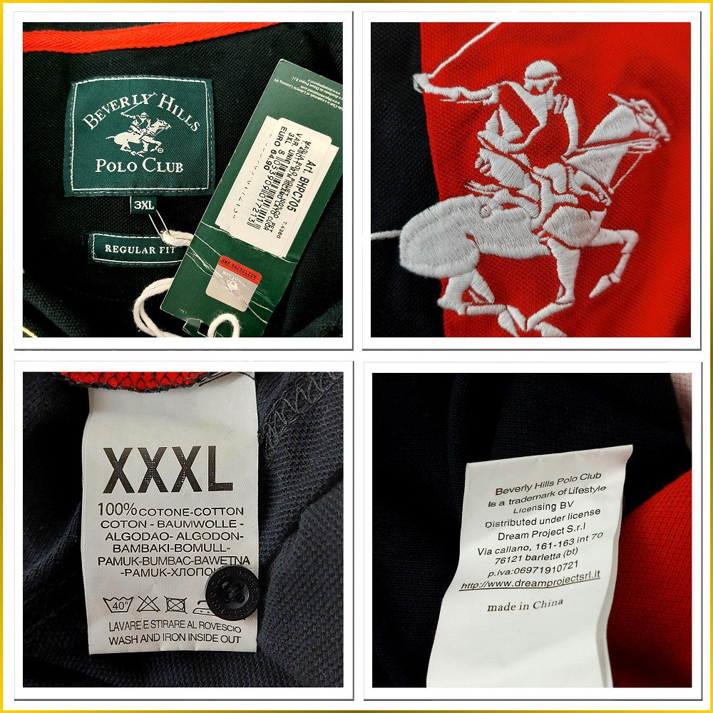 BEVERLY HILLS POLO CLUB 新品短袖POLO衫男LL號LOGO刺繡POLO衫排汗衫OF