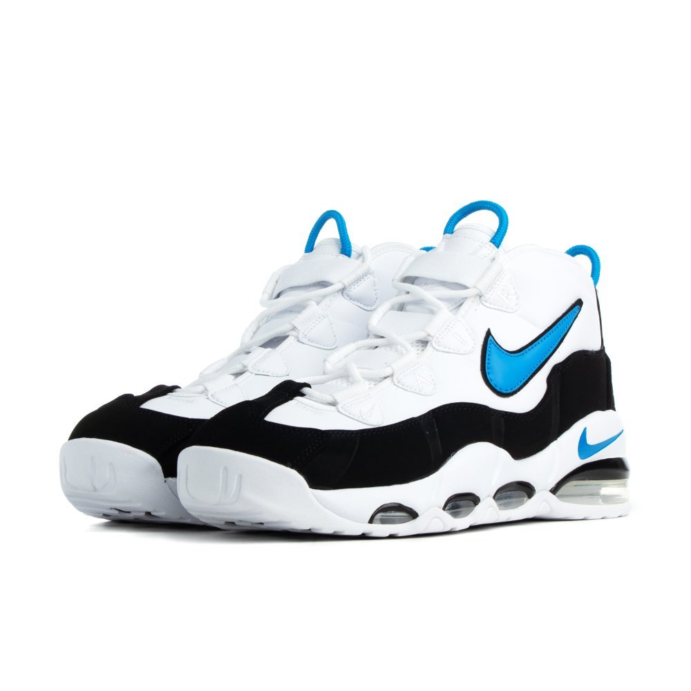 CodE= NIKE AIR MAX UPTEMPO 95 皮革籃球鞋(白黑藍) CK0892-103 PIPPEN