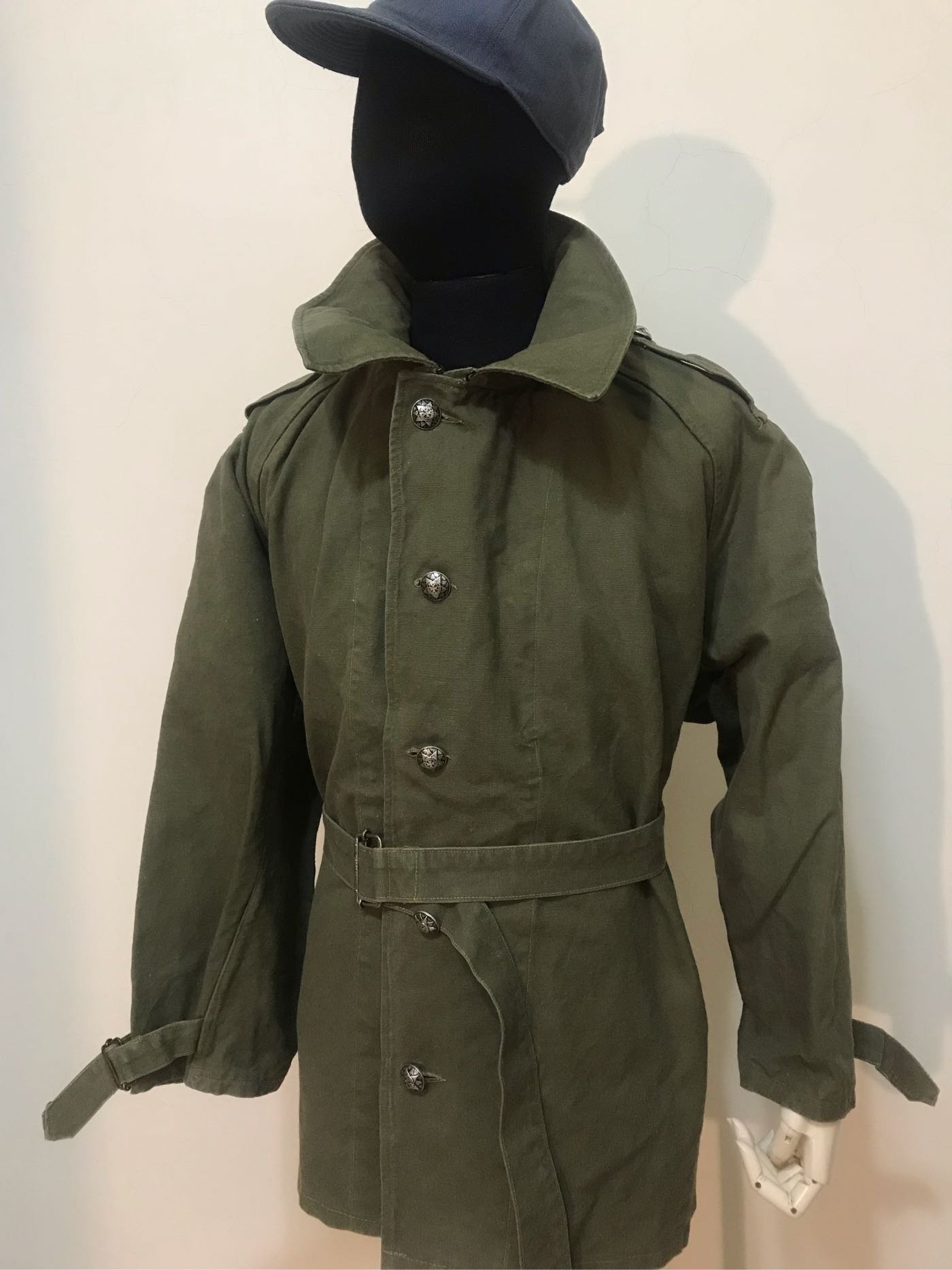 已售出 二戰法國 40s 騎士夾克 風衣夾克 重帆布 軍用大衣