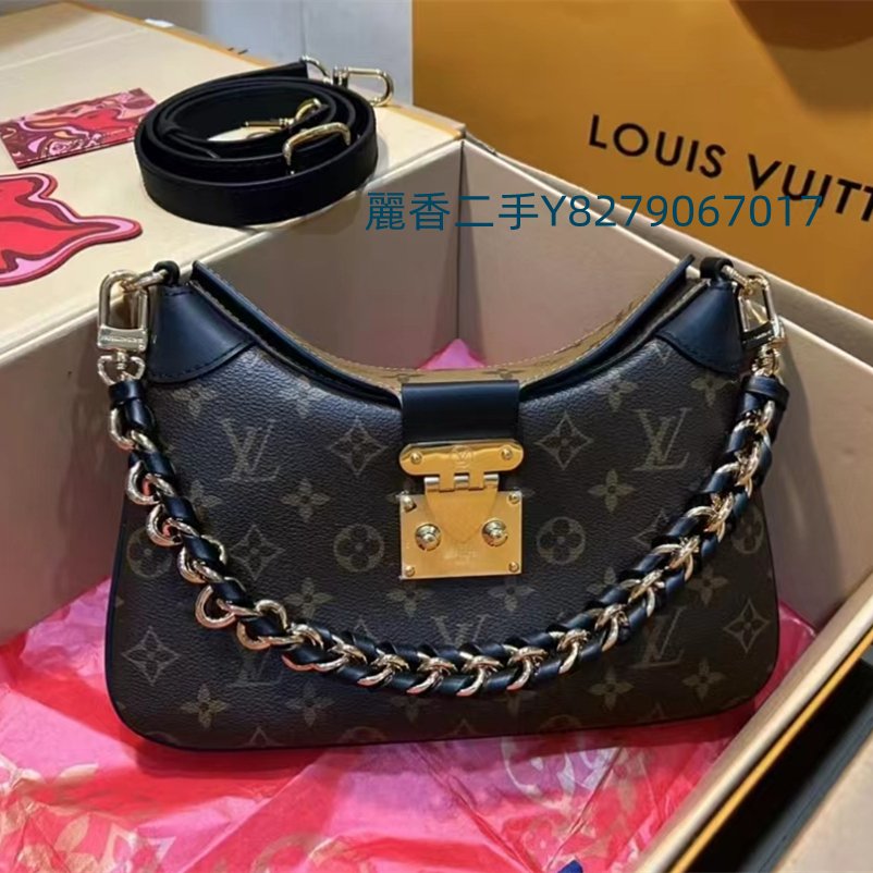 麗香二手 LV 路易威登 Twinny 雙口袋 小牛角包 斜背包 雙色老花Monogram帆布 M46659 現貨