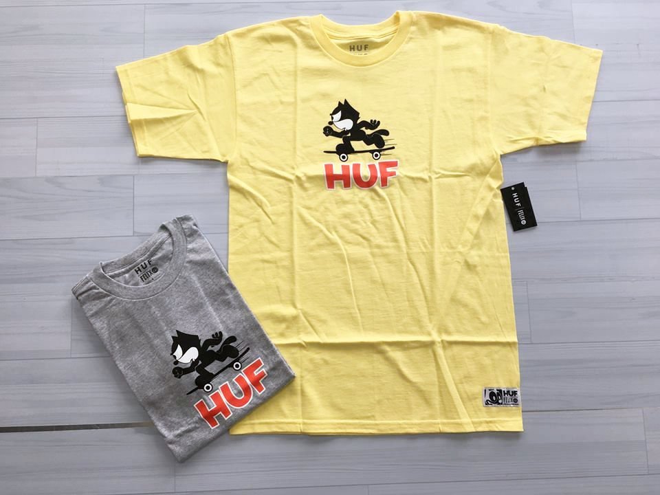 HOMIEZ】HUF X FELIX SKATE TEE【TS00438】灰黃菲力貓短TEE | Yahoo