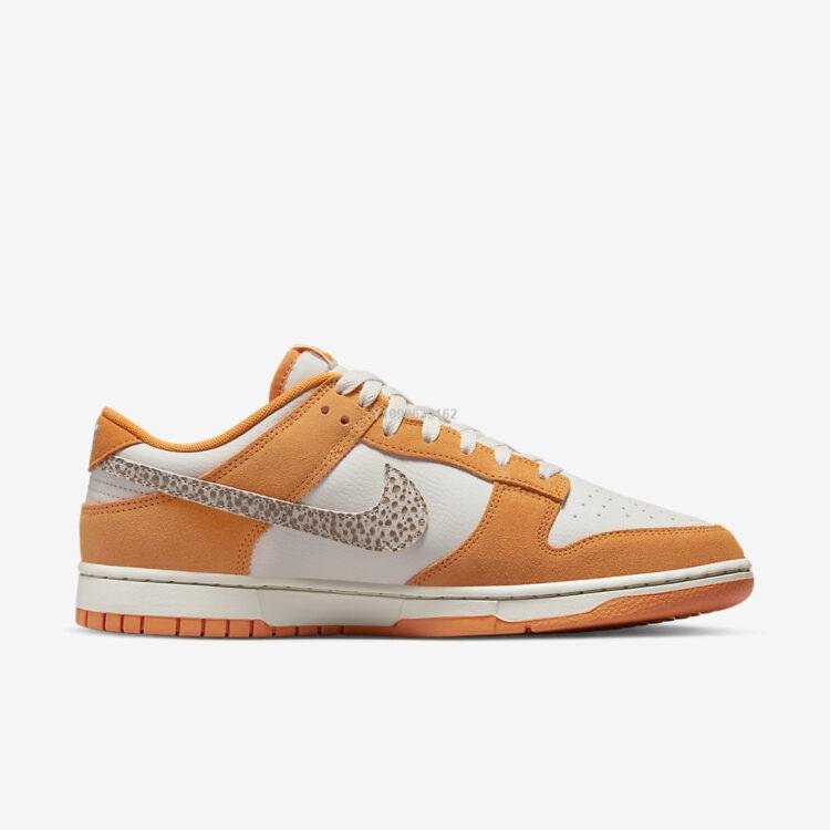 代購】Nike Dunk Low “Safari Swoosh”白橙石斑豹紋勾時尚防滑滑板鞋