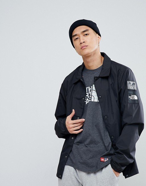 HJ - The north face 臂章LOGO 背後LOGO 教練外套 數量稀少 防風 防潑水 國外代購