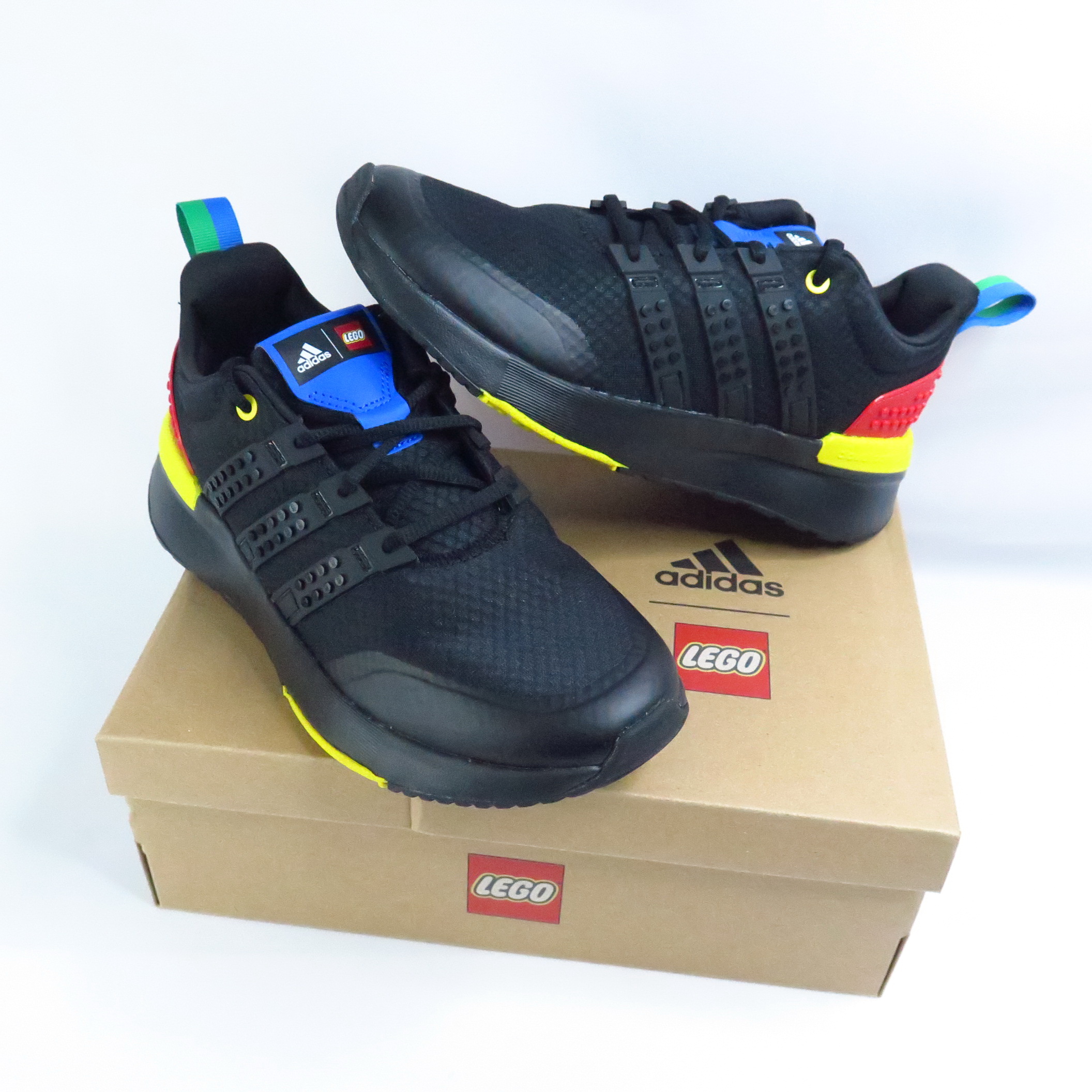 ADIDAS RACER TR21 LEGO 男女休閒鞋 樂高聯名款 情侶鞋 HQ8871 黑紅黃【iSport愛運動】