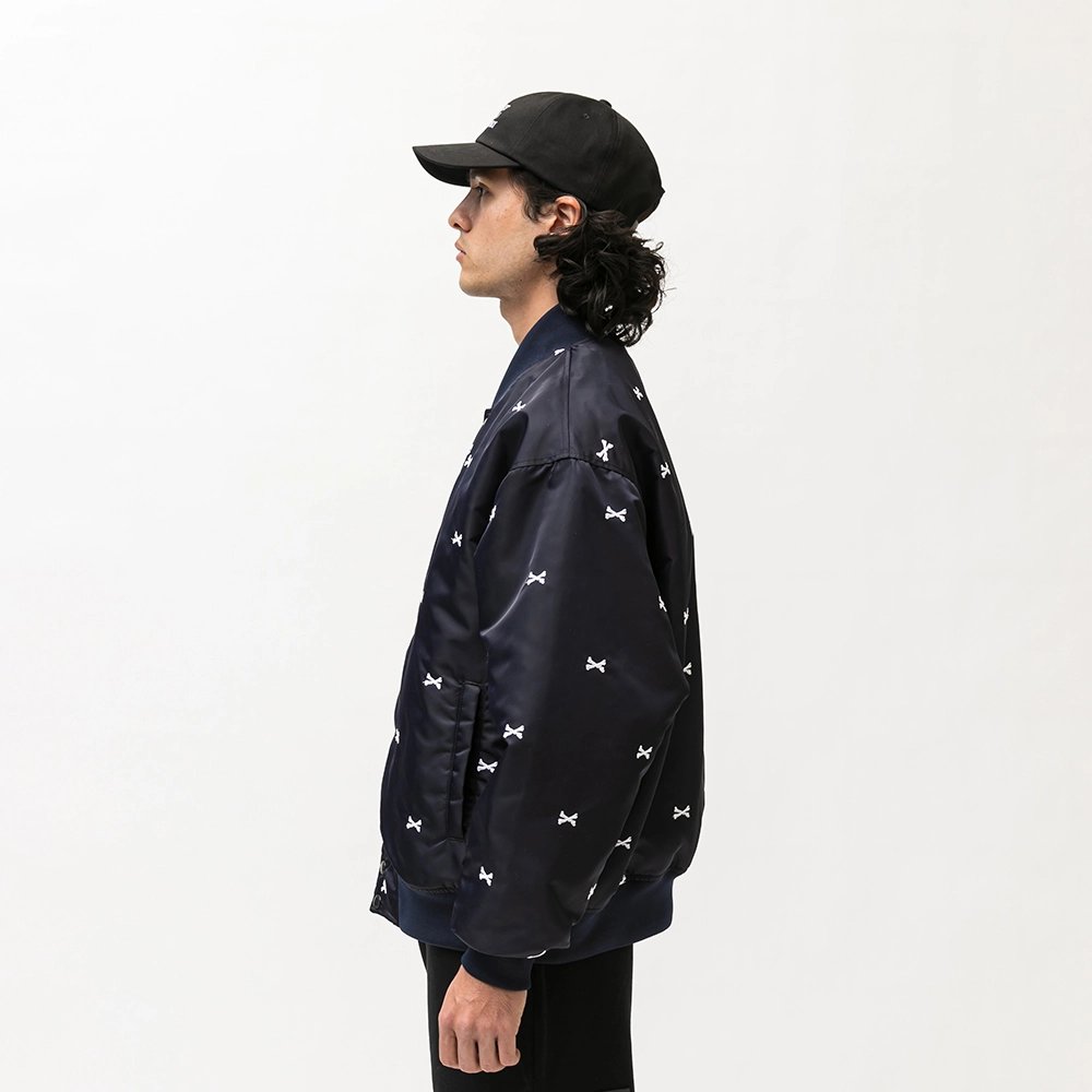 日貨代購CITY】 WTAPS TEAM JACKET NYLON TWILL TEXTILE 骨頭棒球外套