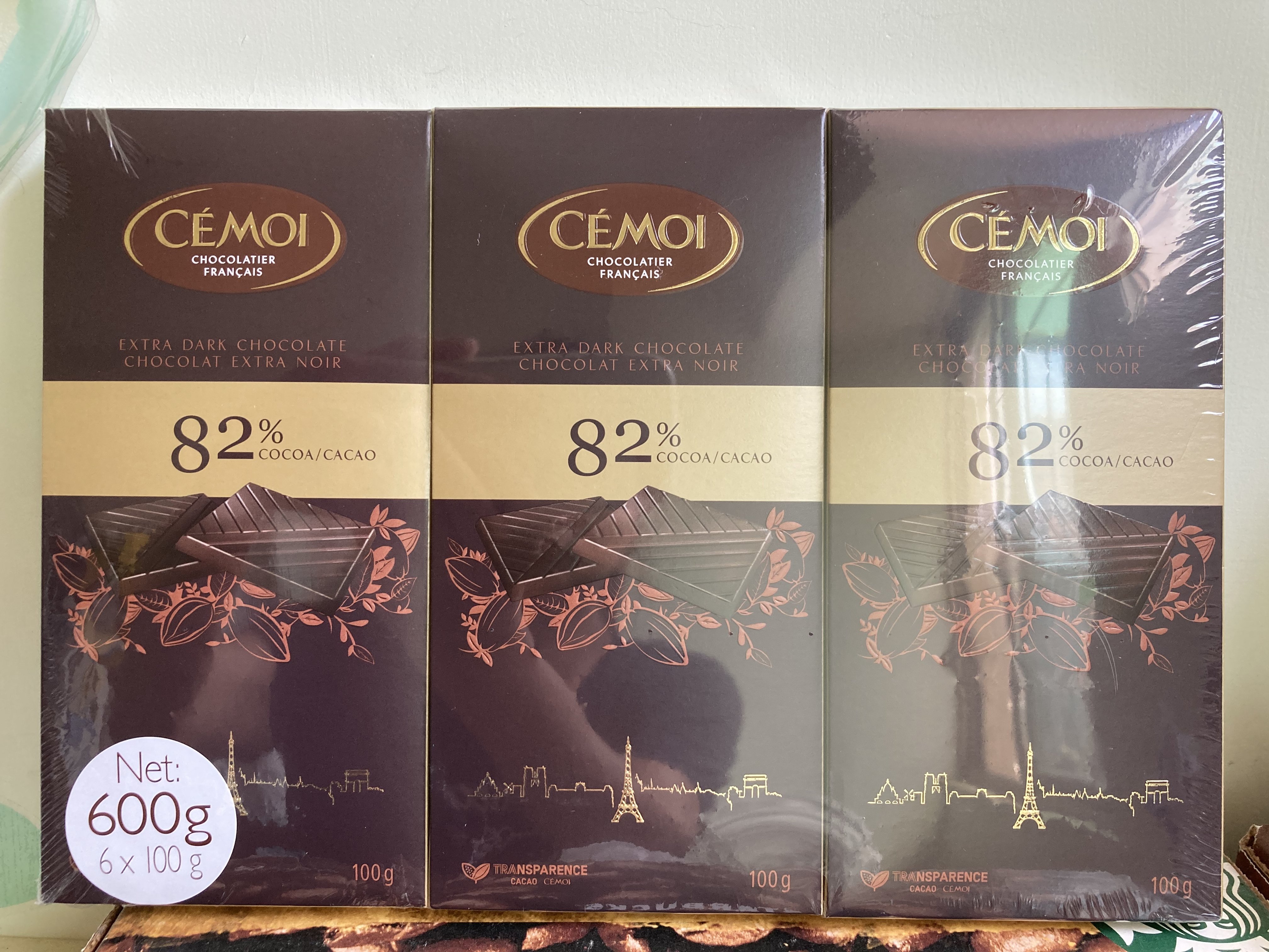 Chocolat extra noir 82 % cacao - Cémoi - 100 g