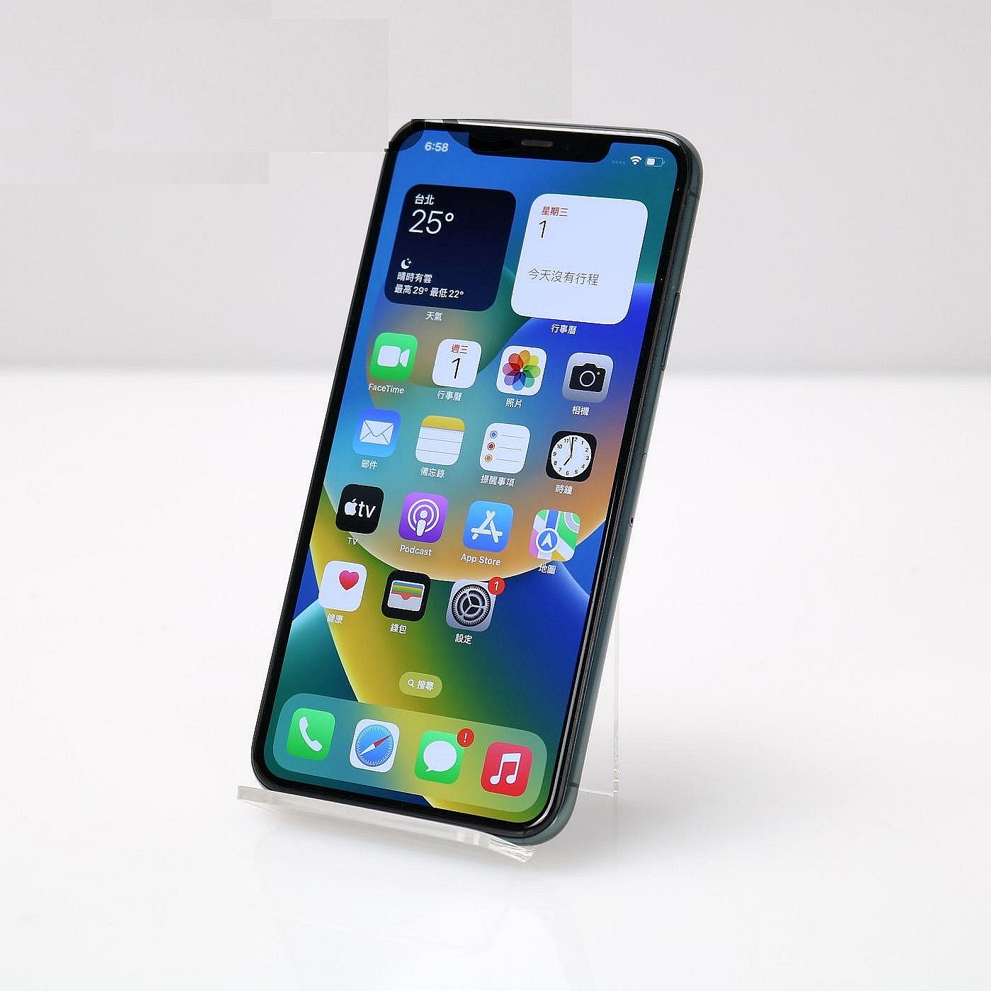 公司貨 Apple iPhone 11 Pro Max 256G 夜幕綠 6.5吋 OLED螢幕 Face ID 支援快充  iOS 16.7.1 原廠外盒X1