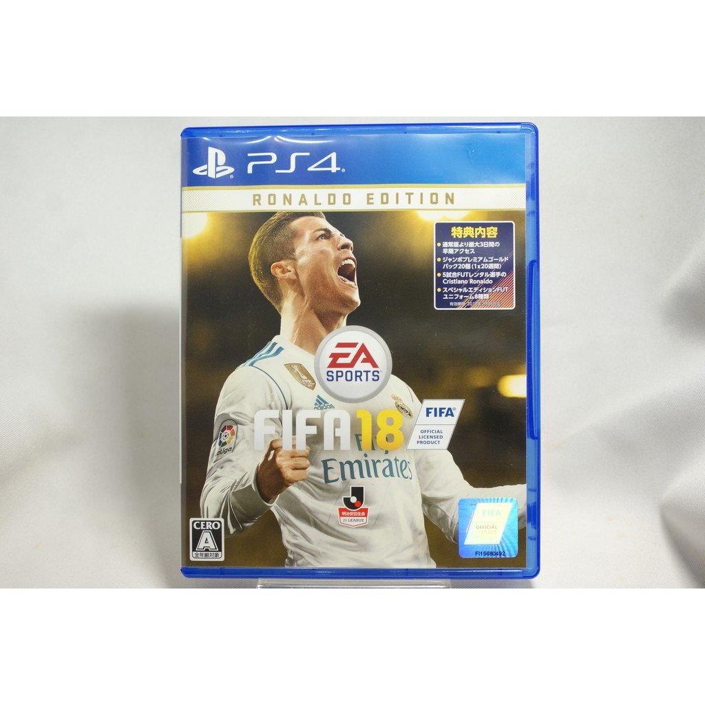 耀西 二手純日版sony Ps4 國際足盟大賽fifa 18 Ronaldo Edition 含稅附發票 Yahoo奇摩拍賣