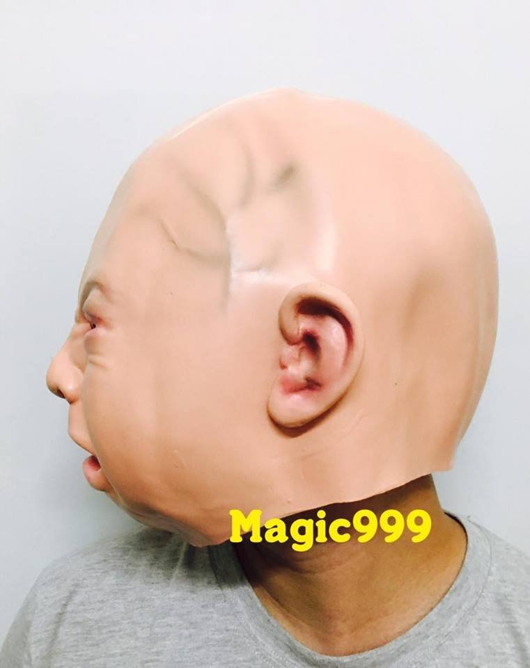 [MAGIC 999]整人玩具~搞笑面具 頭套 乳膠材質 超喜感 小孩 囝仔 嬰兒臉 娃娃臉 哭臉娃