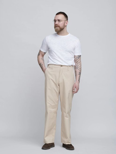 少穿，近全新20SS AURALEE WASHED FINX LIGHT CHINO PANTS 4號| Yahoo