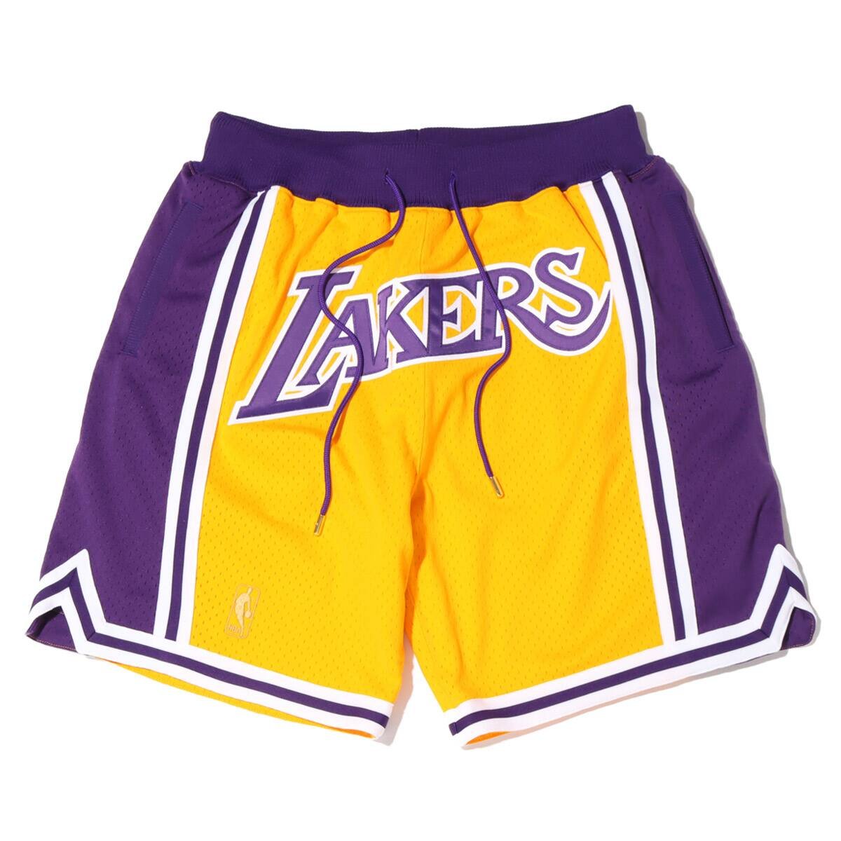 Just Don × Mitchell & Ness 官方購入Lakers NBA 湖人隊運動短褲全新