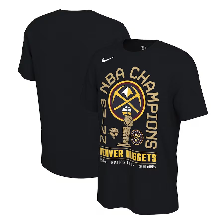 2023 NBA Finals 總冠軍丹佛金塊隊Denver Nuggets Nike 總冠軍T恤 