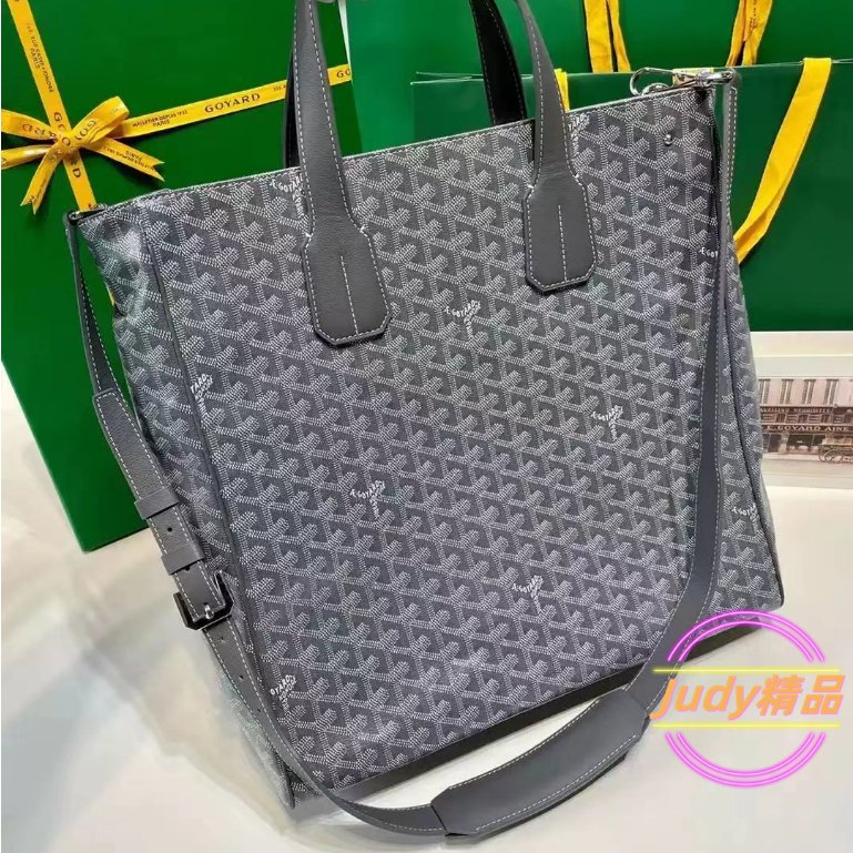 二手 戈雅 Goyard 新款斜挎包 Voltaire Tote 托特包 手提包 肩背包 斜背包 公事包（雙色可選）