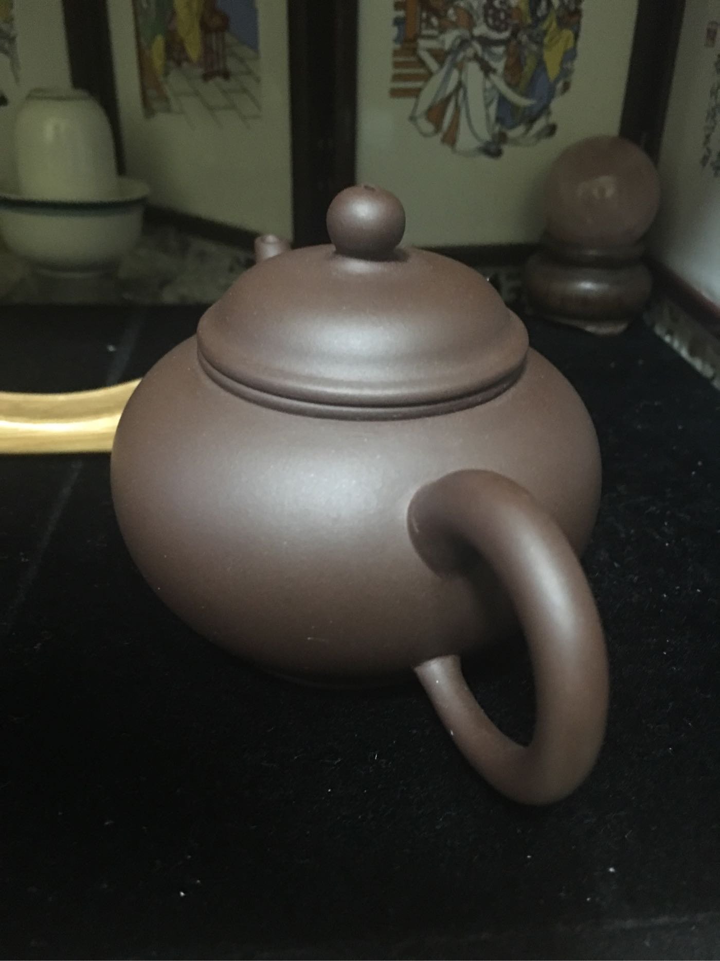 典藏*紫砂精彫*桃枝壺】茶壺 茶道具 超美品 中国古美術 容量：450cc-