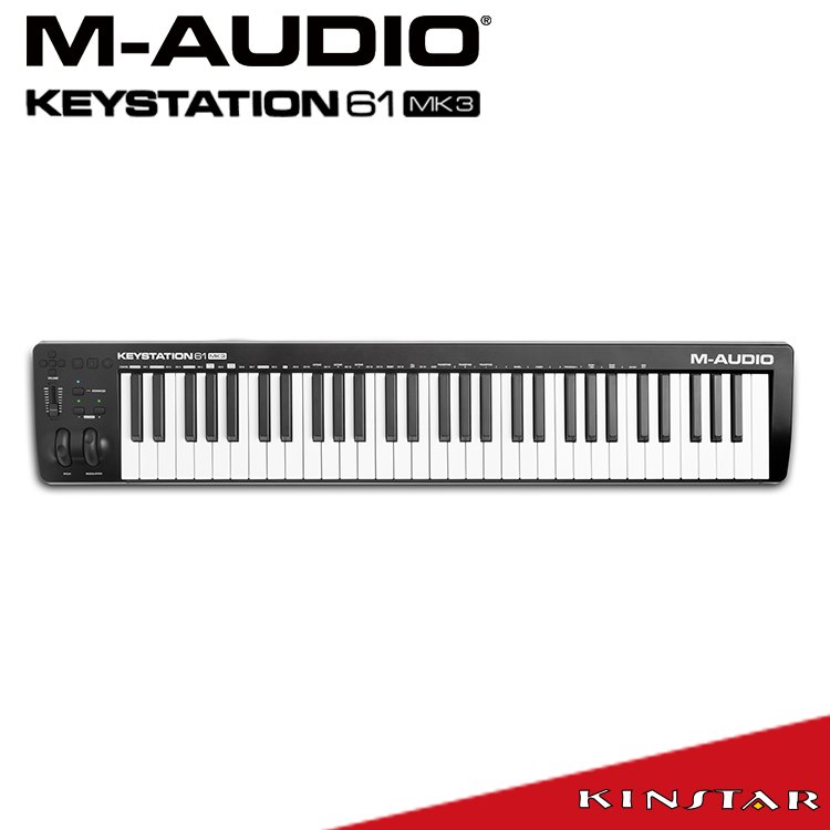 【金聲樂器】M-AUDIO Keystation 61 MK3 MIDI 主控鍵盤 3代 61鍵 送延音踏板(半重鍵)