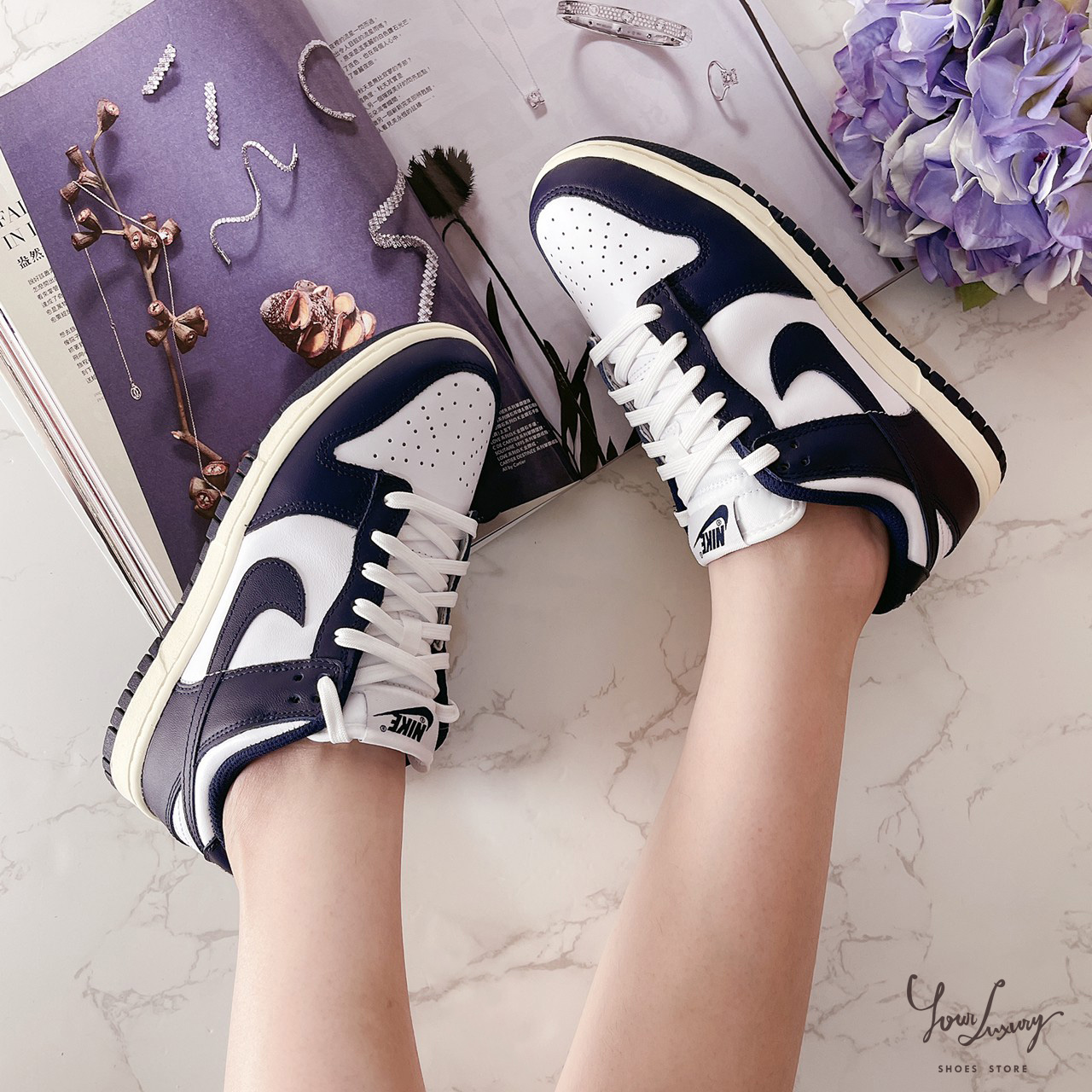 Luxury】日本NIKE Wmns Dunk Low Vintage Navy 深藍奶油底DD1503-115