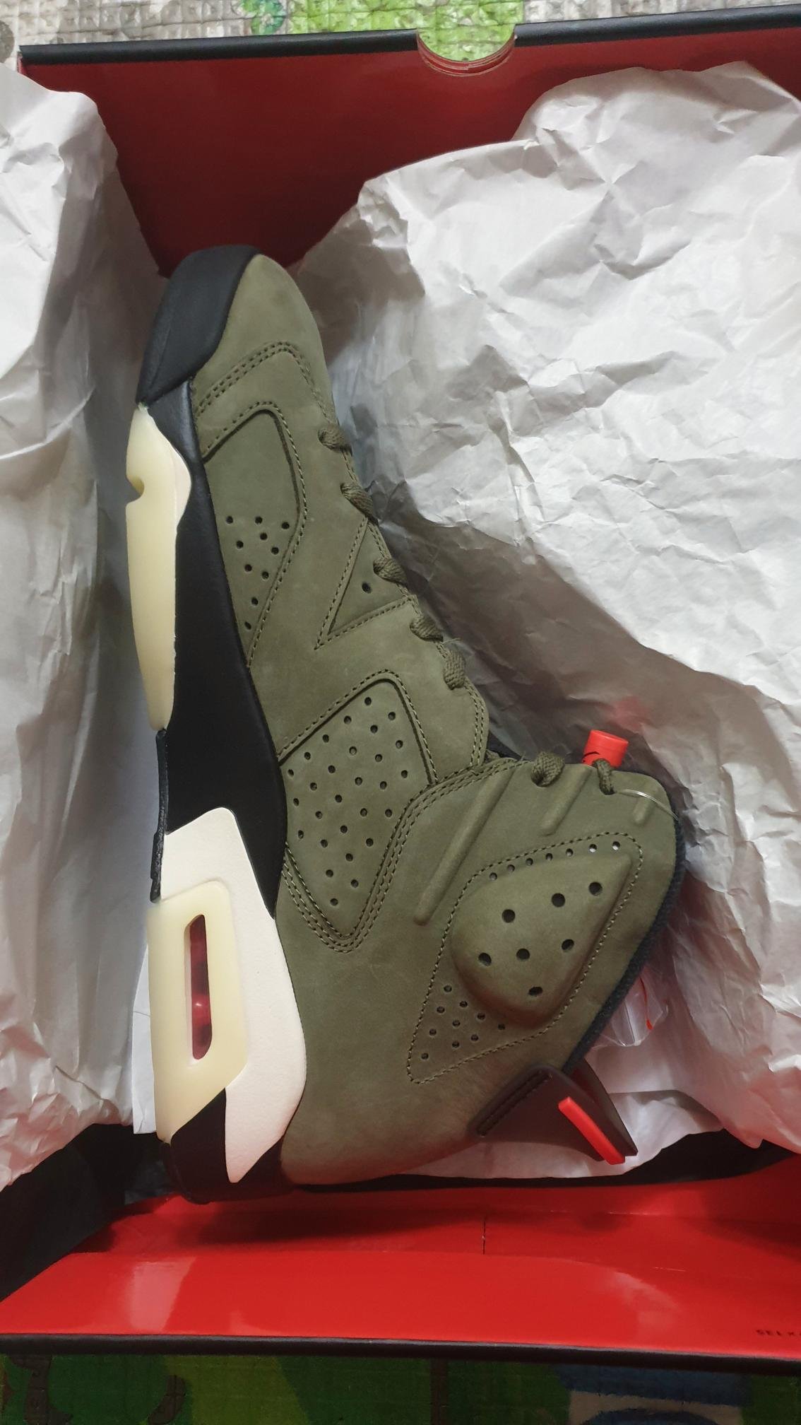 NIKE AIR JORDAN 6 aj6 仙人掌TS 夜光底Travis Scott us12 30cm