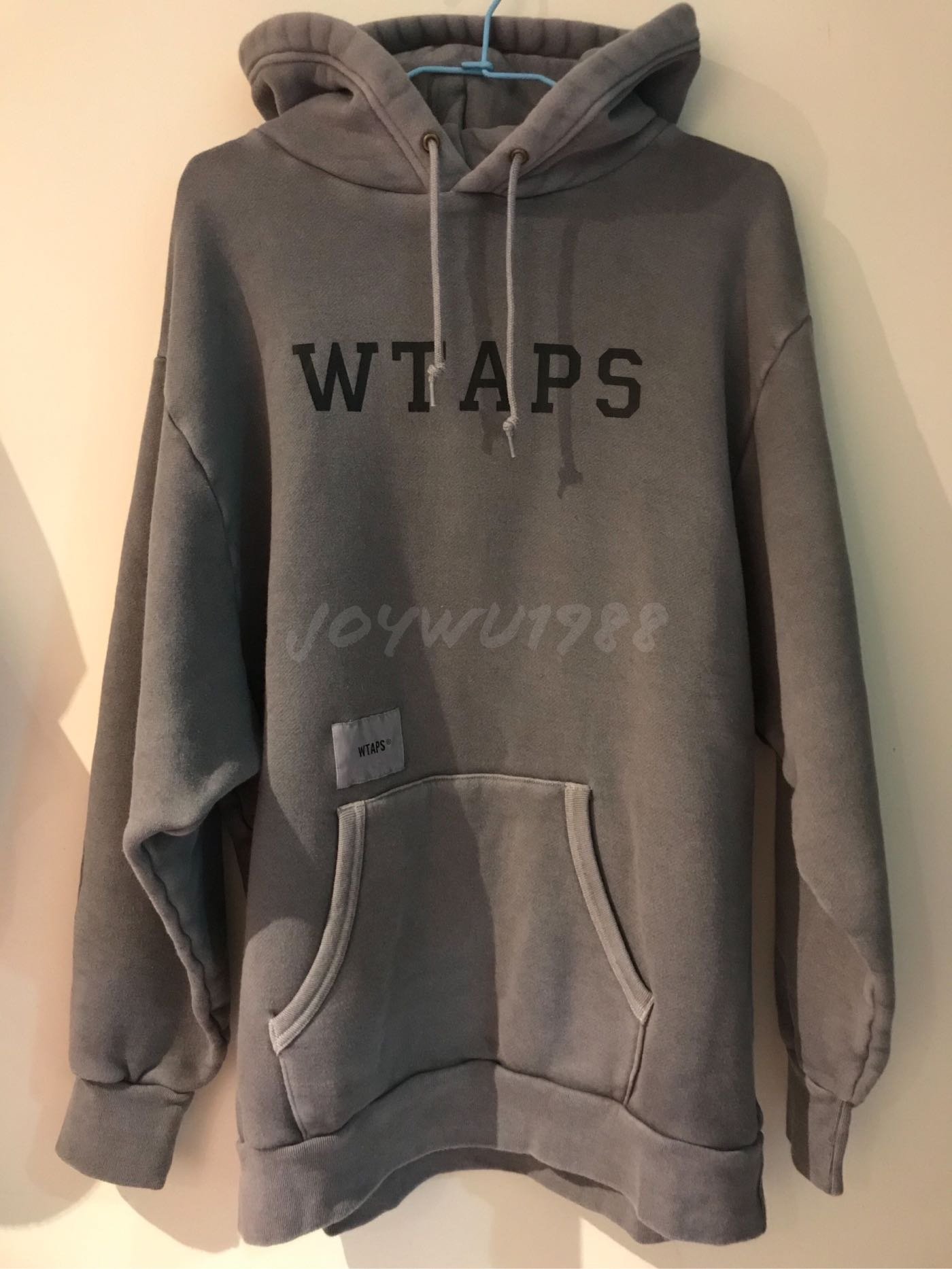 WTAPS 19AW COLLEGE. DESIGN HOODED GRAY L 水洗全新正品| Yahoo奇摩拍賣