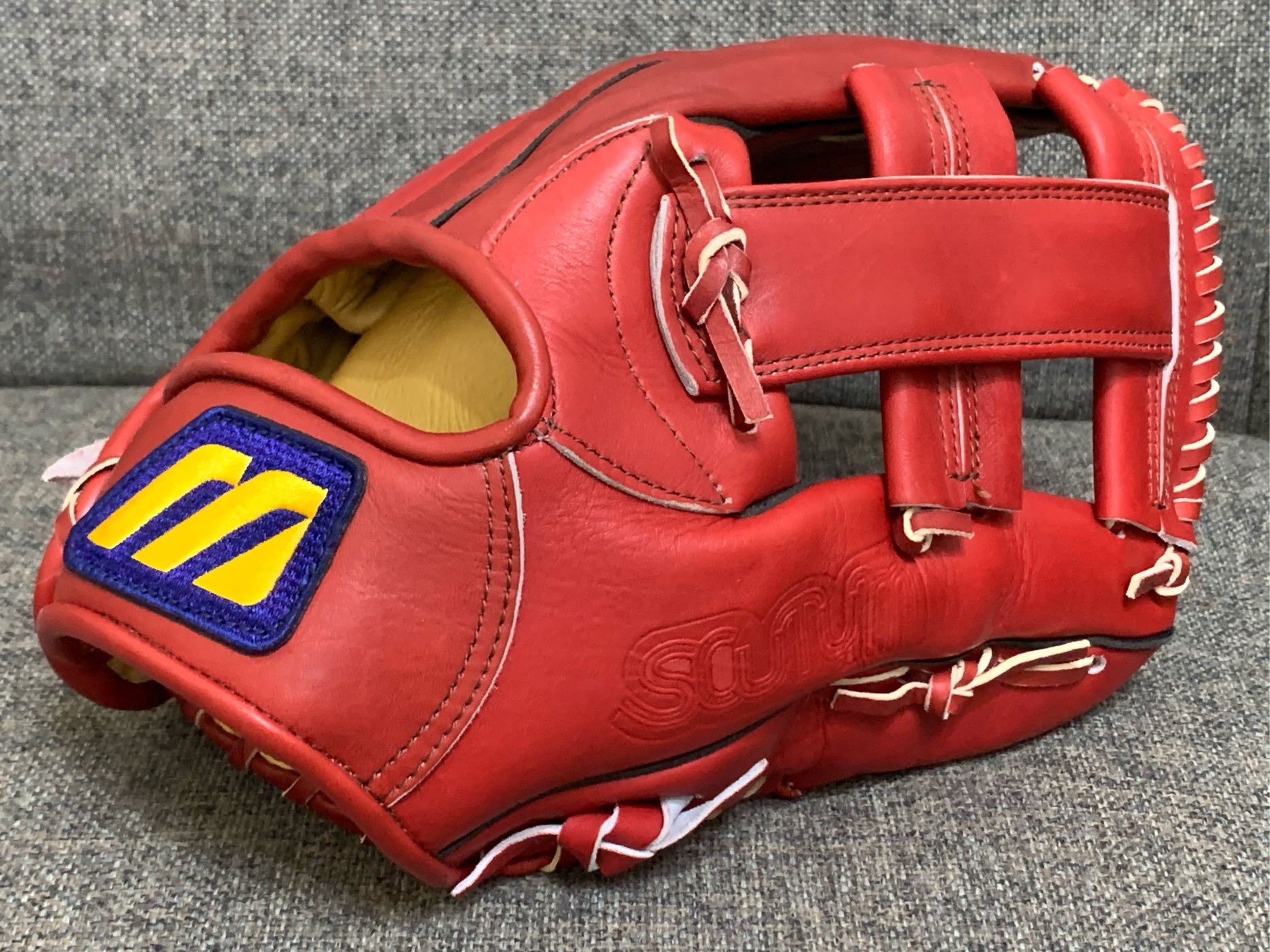 日製全新品Mizuno美津濃大M黃藍標世界贏World win內野十字球擋棒壘球手套pro