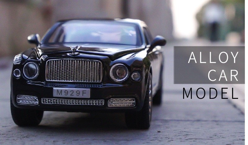 「車苑模型」XLG 1：24  賓利 慕尚 BENTLEY MULSANNE  聲光 迴力