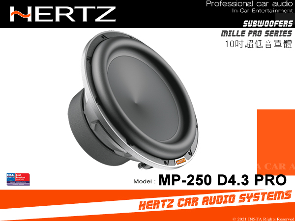 音仕達汽車音響義大利hertz 赫茲mp 250 D4 3 Pro 10吋超低音單體重低音車用喇叭公司貨 Yahoo奇摩拍賣