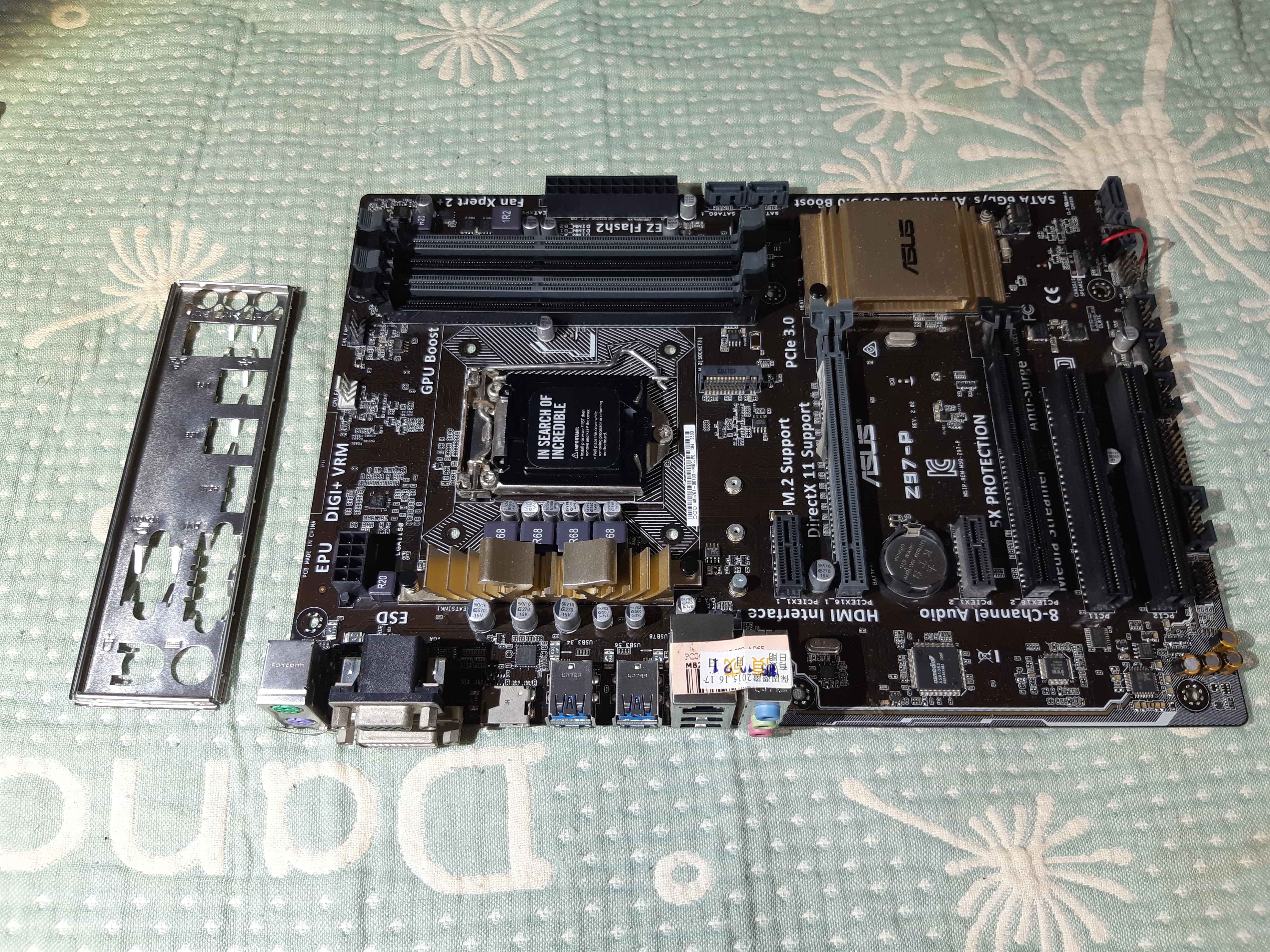 格里菲樂園 ~ 華碩 ASUS Z97-P   M.2  LGA1150 主機板 有擋板