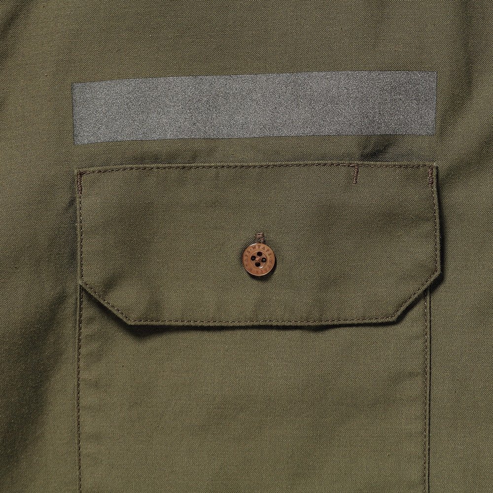 ☆HAru☆ WTAPS DECK SS SHIRT. COTTON. SATIN 黑反光短袖軍裝襯衫