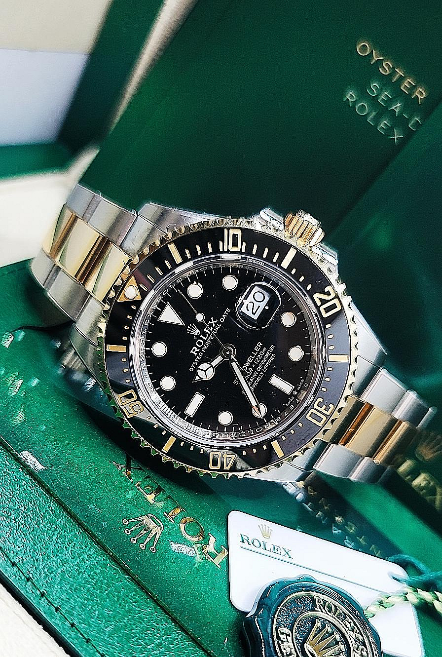 【現貨】ROLEX126603 半金海使 SeaDweller 錶徑43mm 3235機芯2022/03超值運動款$508000(訂價$599500) 經典黑金