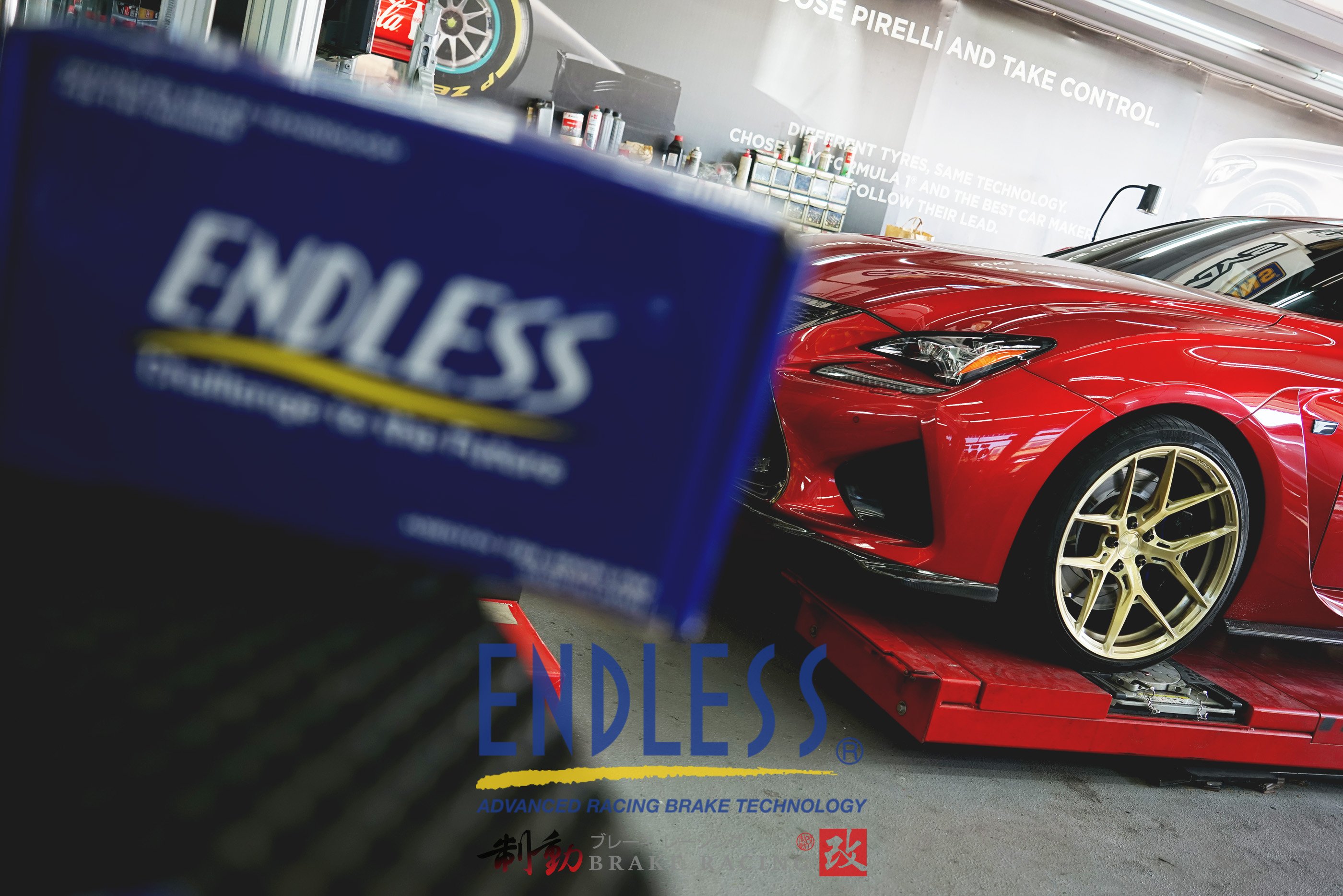 ENDLESS MX72-Plus 對應RC-F - LEXUS 原裝高階競技版來令片各品牌活塞