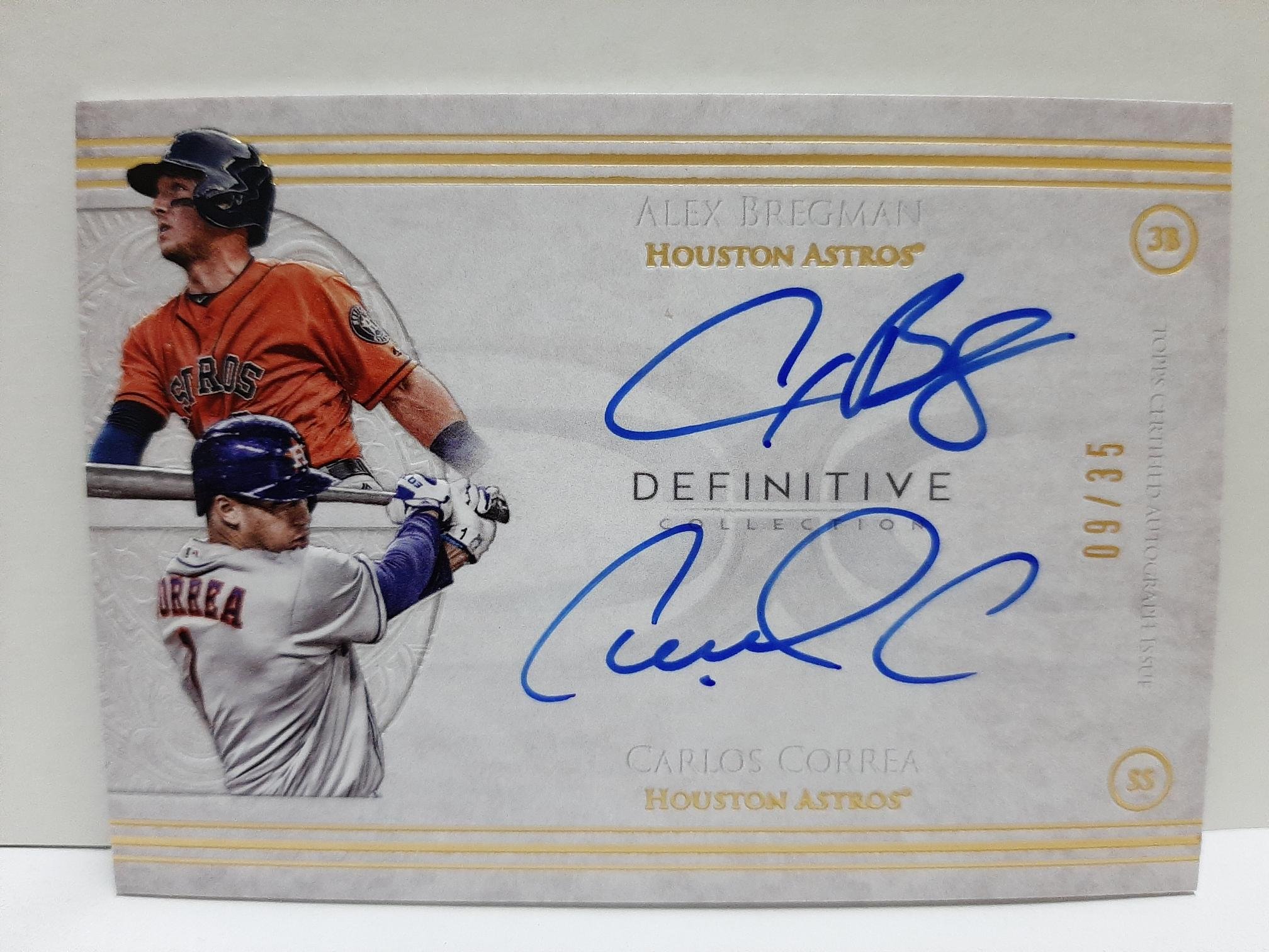 オータムセール 世界で5枚 Alex Bregman MLB topps Auto 直筆サイン