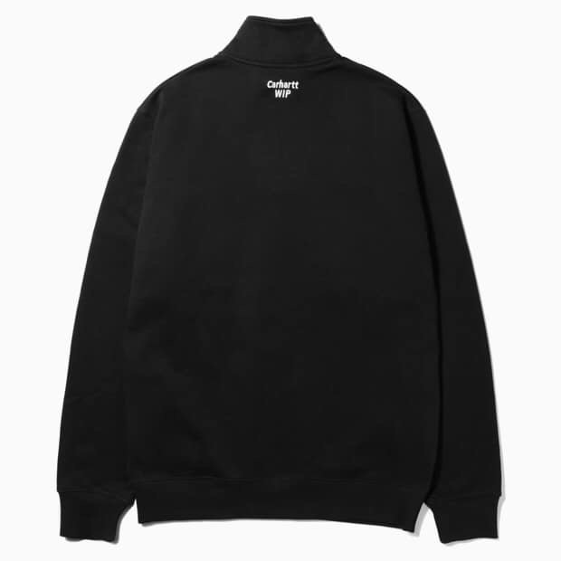 L號] CARHARTT WIP 黑白半拉鍊大學T 衛衣字體大LOGO 超新二手supreme