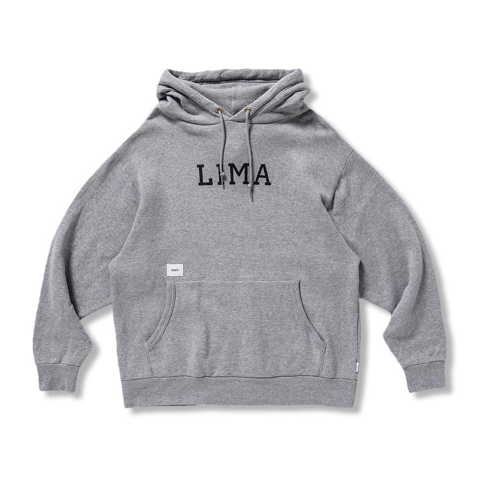 21SS Wtaps Academy Hooded Cotton 春夏最新尺寸文字帽Tee Lima 灰色L