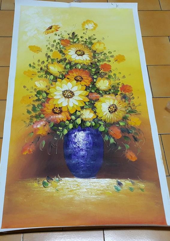 経典ブランド 475605 油彩 平山購平 作 仮題 花 画家 静物画 veme.fi