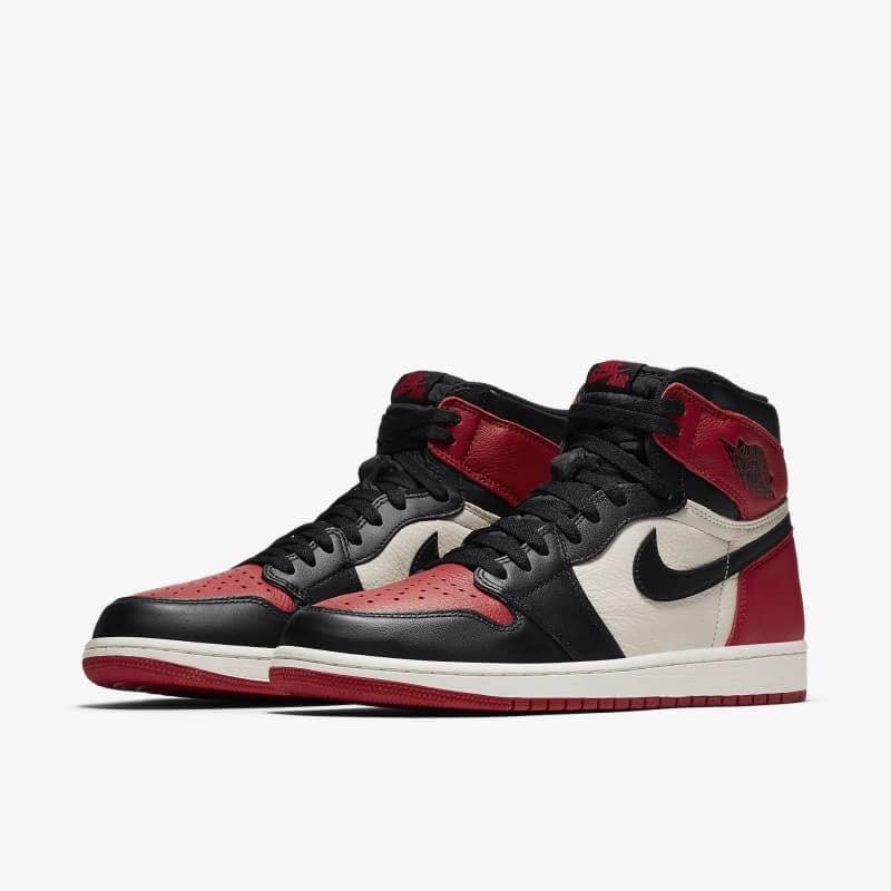 air jordan 1s bred toe