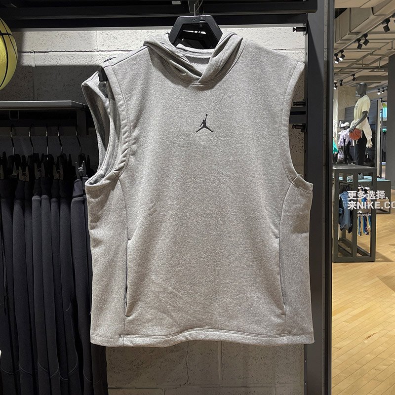 【Japan潮牌館】NIKE 連帽無袖T恤JORDAN夏季新款鍛煉透氣籃球運動背心DZ0572-091