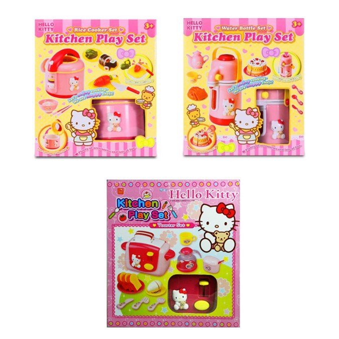 正版公司貨 三麗鷗HELLO KITTY廚具組 炊飯組/烤麵包機/茶具組 電鍋 熱水瓶 下午茶組 食物切切樂家家酒玩具