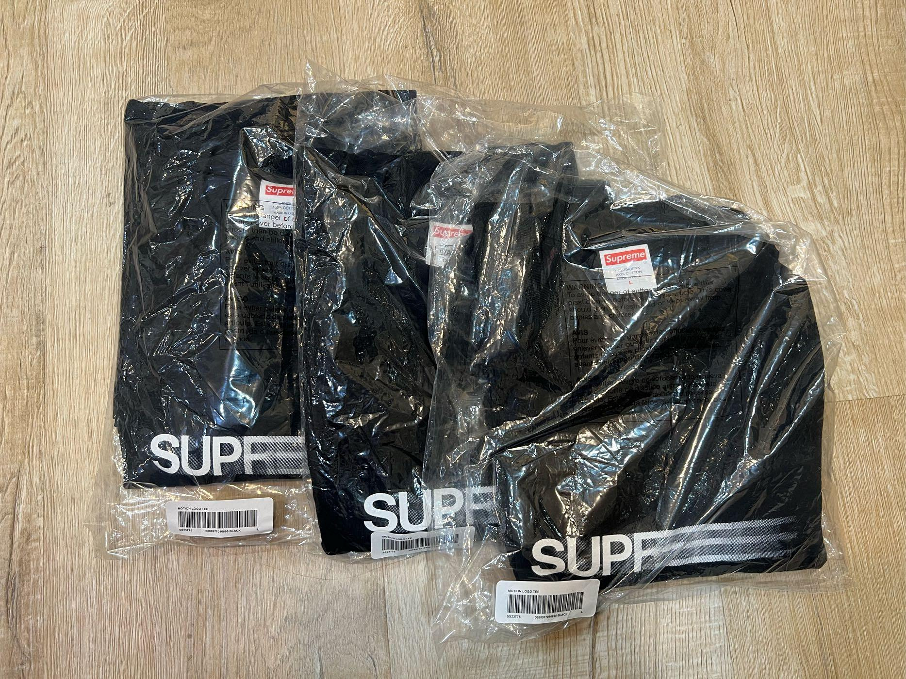 全新真品現貨在台supreme motion logo tee ss23 black 黑色白logo 幻影