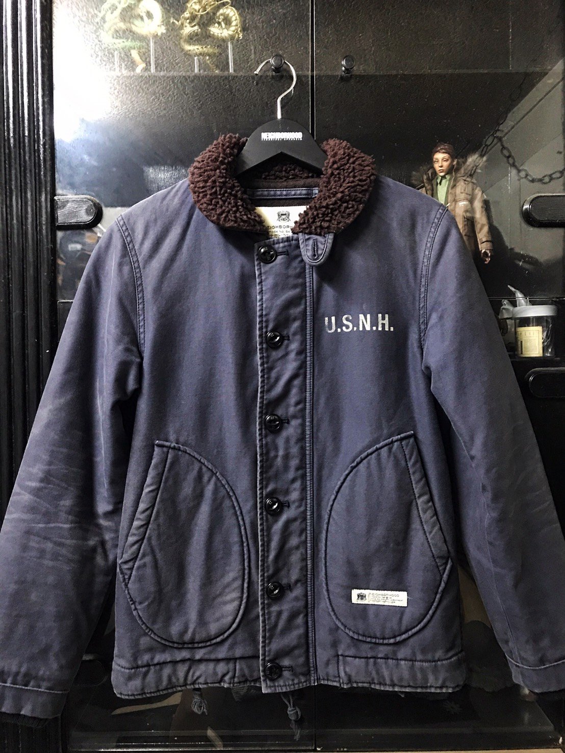 潮流本舖》NEIGHBORHOOD 14AW N-1D C-JKT N1 甲板外套水洗海軍藍NAVY S