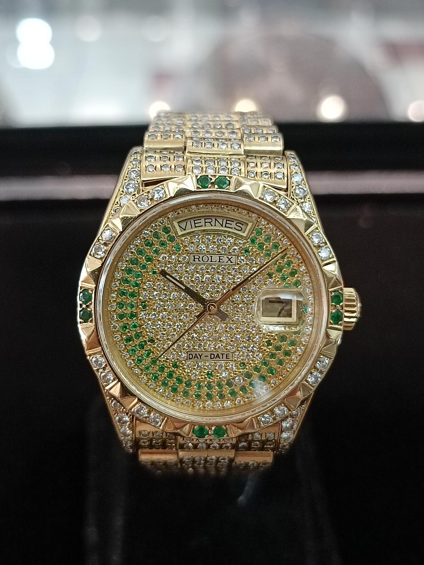 [正泰精品當舖]二手名錶買賣 ROLEX勞力士 18038 滿天星鑽面鑽帶 全鑽 黃18K金 另有18238 16018 68238 69178