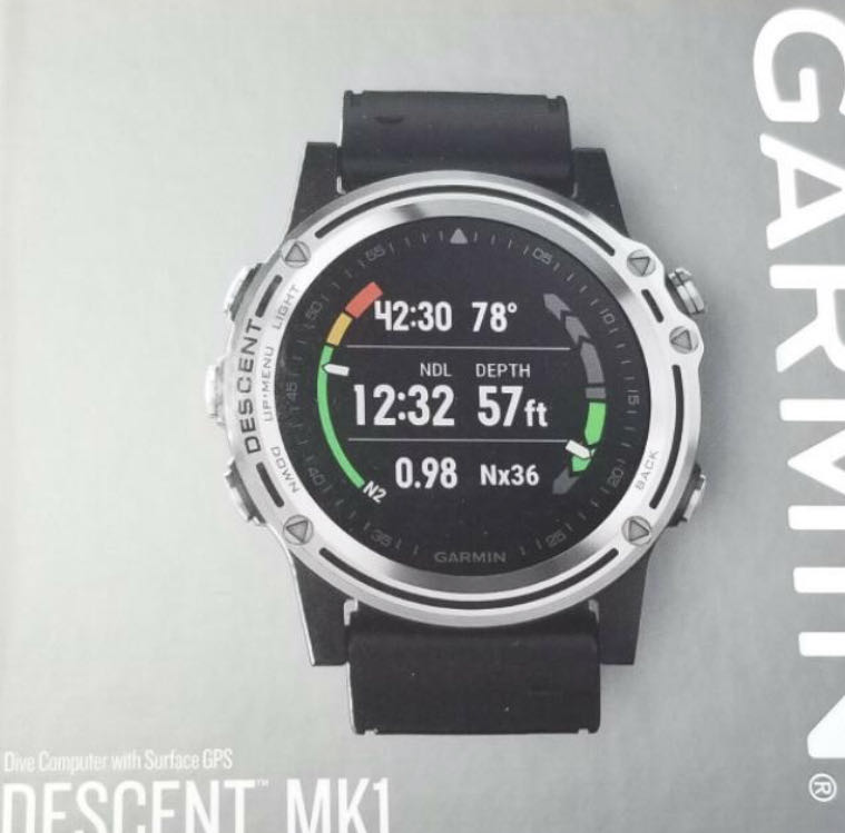 Garmin Descent Mk1銀藍寶石高級精選潛水錶，配黑色錶帶  此為訂金標 非售價標