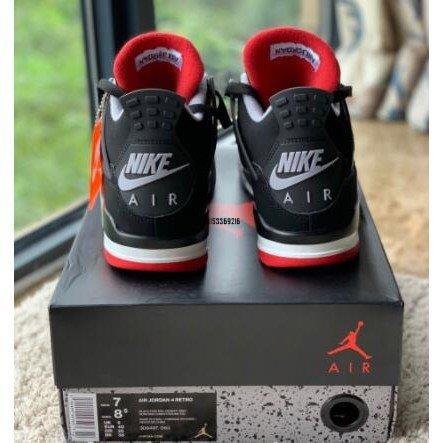 正品】Air Jordan 4 Retro OG Bred 黑紅公牛308497-060潮鞋| Yahoo奇摩拍賣