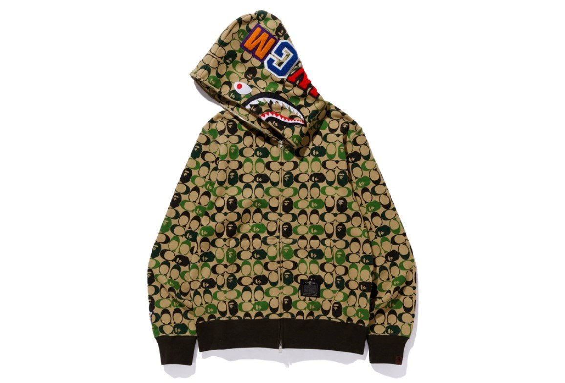 日貨代購CITY】APE BAPE COACH SHARK FULL ZIP HOODIE 帽夾夾克鯊魚