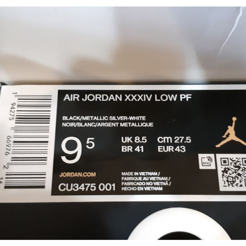 二手中古nike jordan 34 low us 9.5 號籃球鞋aj34 喬丹| Yahoo奇摩拍賣