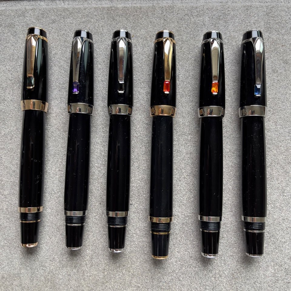 Montblanc 萬寶龍波西米亞系列圓珠筆,寶珠筆,鋼筆黑寶石,紫寶石,-雙喜生活館