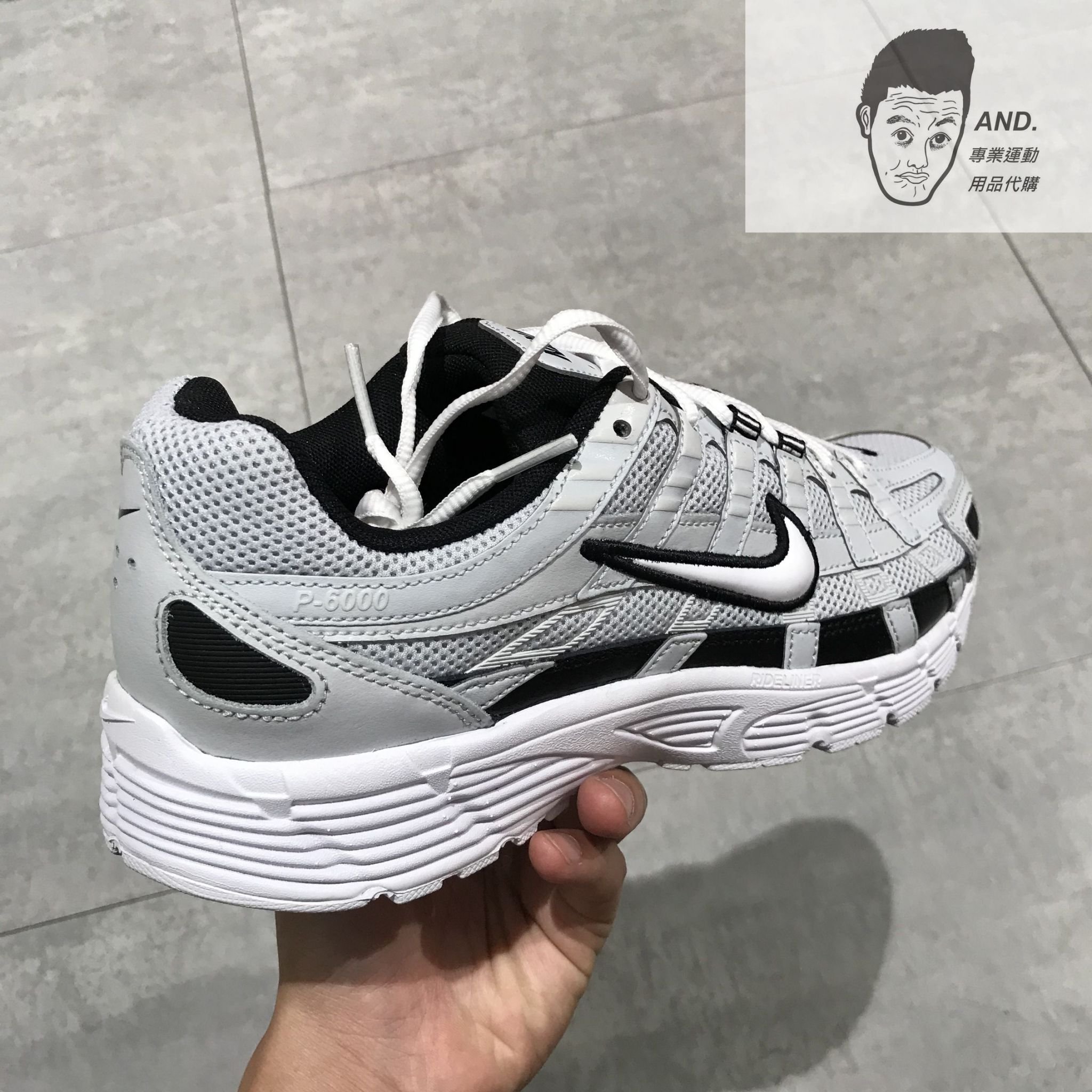 AND.】NIKE P-6000 銀灰黑白復古休閒慢跑透氣網洞運動男女鞋CD6404-006