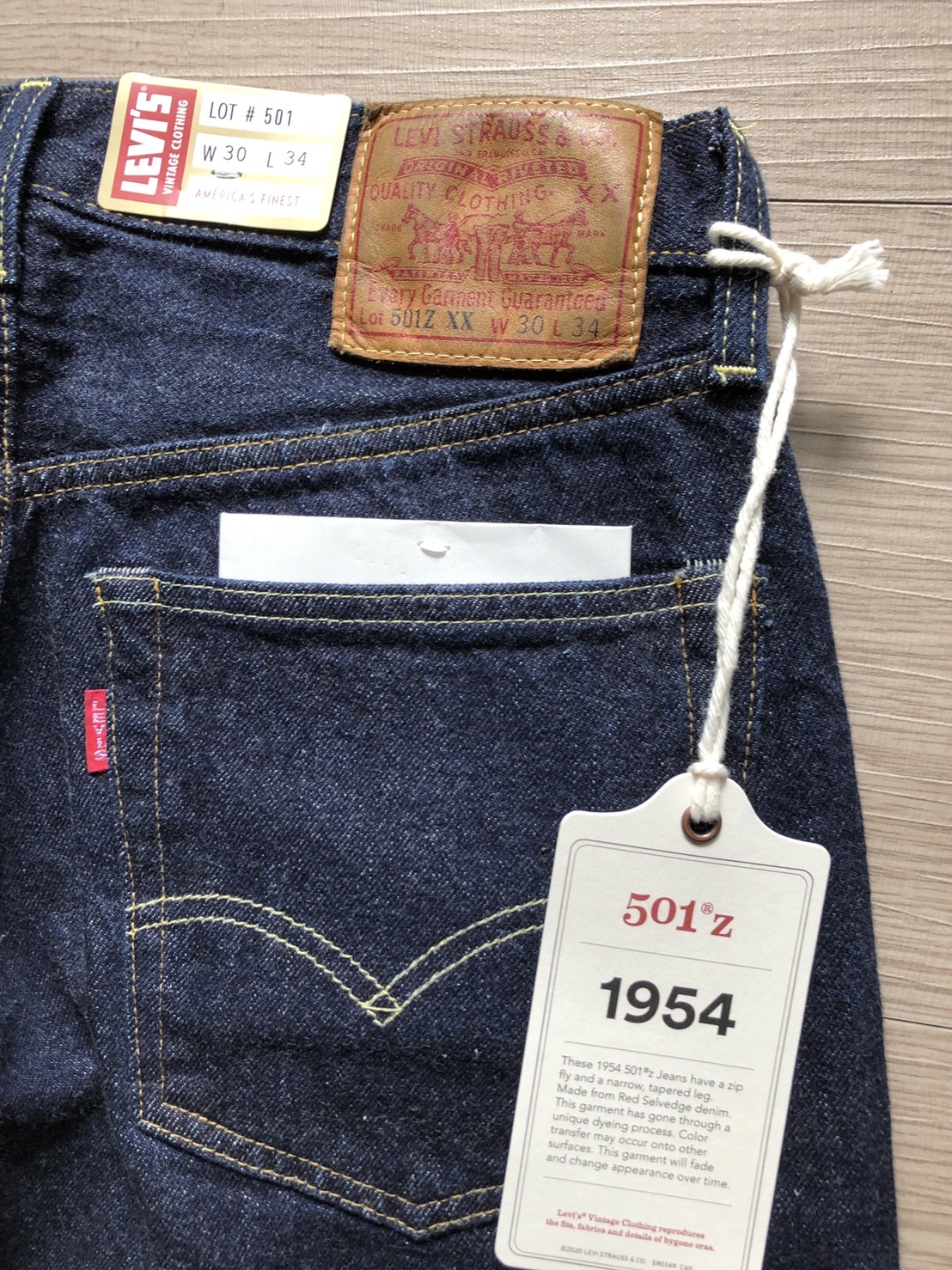 全新現貨Levi's Vintage Clothing LVC 1954 501ZXX 原色Rinse