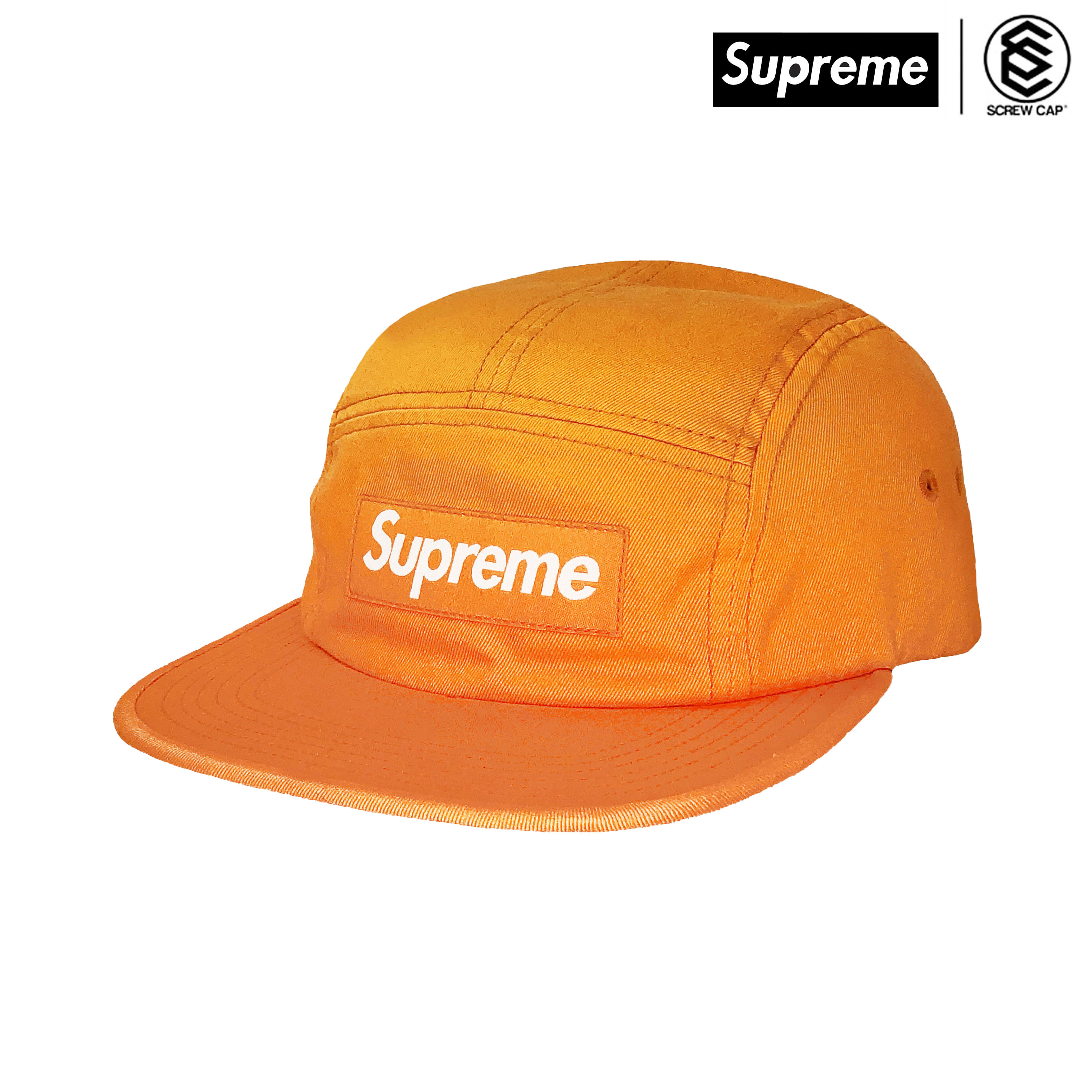 SUPREME WASHED CHINO TWILL CAMP CAP 橘色五分割五分割帽⫷ScrewCap